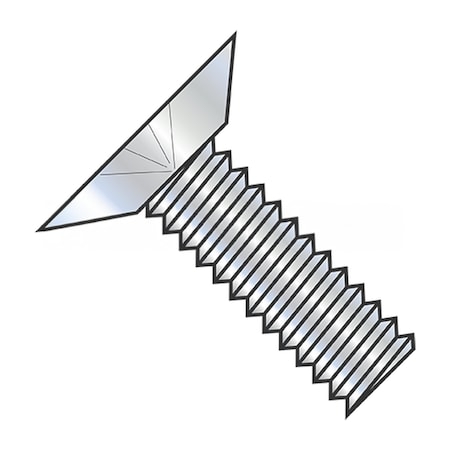 Usa Industrials #12-24 x 3/8 in Phillips Flat Machine Screw, Zinc Plated Steel BULK-SCRW-7404